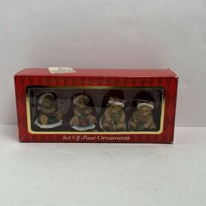 FAO Christmas Holiday Heirloom Ornaments - 4 Christmas Bears Set